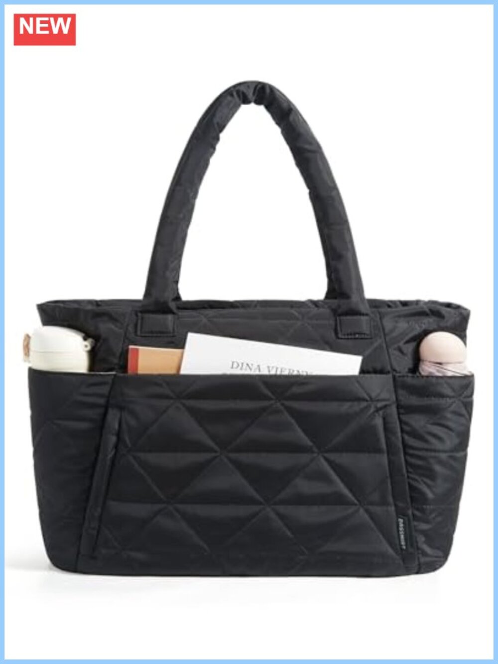 Puffer Tote Bag Lightweight Large Shoulder Bag Work Travel Laptop Tote